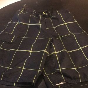 Men’s Small OP 28-30 Black/ Neon Board Shorts 👍